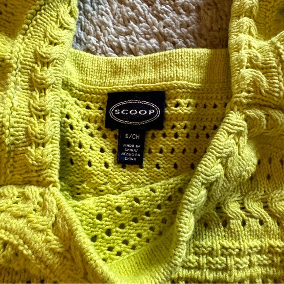 Vintage Yellow Knit Top By Scoop Size S/CH - Picture 5 of 8